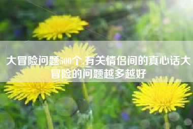 大冒险问题500个,有关情侣间的真心话大冒险的问题越多越好