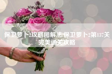 保卫萝卜2攻略图解法,保卫萝卜2第137关完美通关攻略