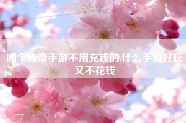 哪个传奇手游不用充钱的,什么手游好玩又不花钱