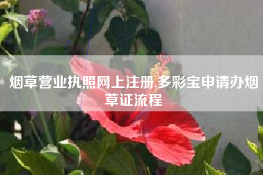 烟草营业执照网上注册,多彩宝申请办烟草证流程