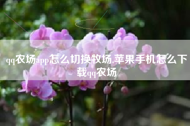 qq农场app怎么切换牧场,苹果手机怎么下载qq农场