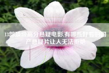 13部顶级高分悬疑电影,有哪些好看的国产悬疑片让人无法拒绝