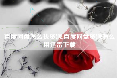 百度网盘怎么找资源,百度网盘资源怎么用迅雷下载