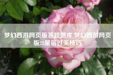 梦幻西游网页版答题题库,梦幻西游网页版28星宿过关技巧