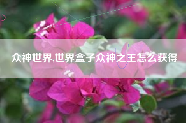 众神世界,世界盒子众神之王怎么获得