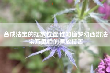 合成法宝的摆放位置,谁知道梦幻西游法宝万鬼幡的摆放位置