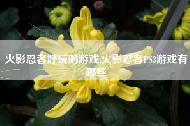 火影忍者好玩的游戏,火影忍者PS3游戏有哪些