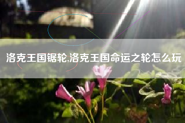 洛克王国锯轮,洛克王国命运之轮怎么玩