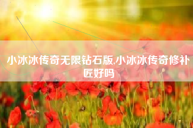 小冰冰传奇无限钻石版,小冰冰传奇修补匠好吗