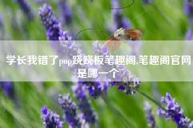 学长我错了pop跷跷板笔趣阁,笔趣阁官网是哪一个