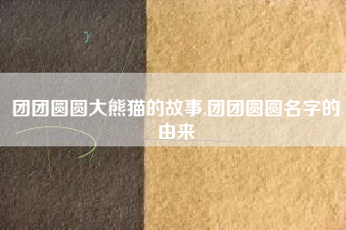 团团圆圆大熊猫的故事,团团圆圆名字的由来