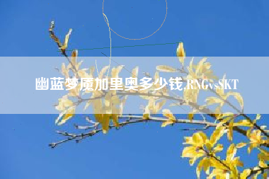 幽蓝梦魇加里奥多少钱,RNGvsSKT