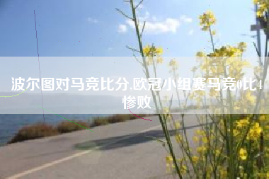 波尔图对马竞比分,欧冠小组赛马竞0比4惨败