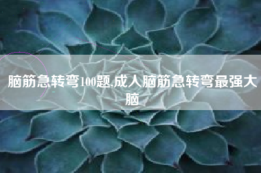 脑筋急转弯100题,成人脑筋急转弯最强大脑