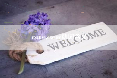 excuse,excuse动词含义