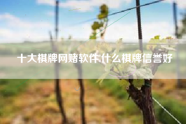 十大棋牌网赌软件,什么棋牌信誉好