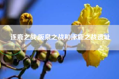 逐鹿之战,阪泉之战和涿鹿之战遗址