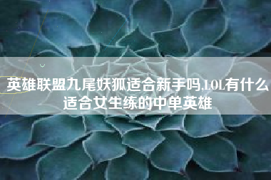 英雄联盟九尾妖狐适合新手吗,LOL有什么适合女生练的中单英雄