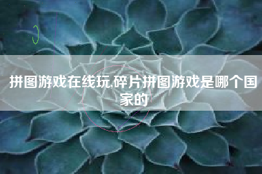 拼图游戏在线玩,碎片拼图游戏是哪个国家的
