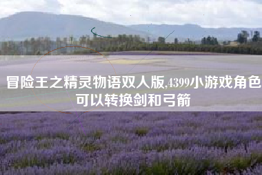 冒险王之精灵物语双人版,4399小游戏角色可以转换剑和弓箭