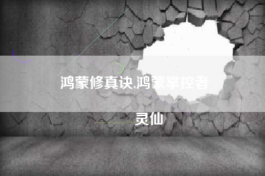 鸿蒙修真诀,鸿蒙掌控者
灵仙 鸿蒙修真诀,鸿蒙掌控者
灵仙