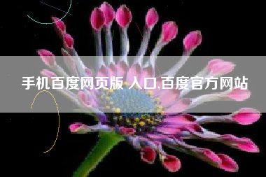 手机百度网页版 入口,百度官方网站