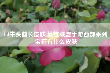lol牛头酋长皮肤,英雄联盟手游西部系列宝箱有什么皮肤