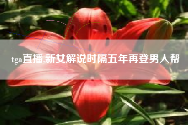 tga直播,新女解说时隔五年再登男人帮