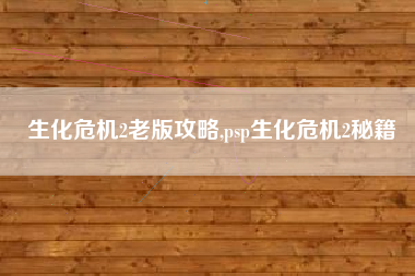 生化危机2老版攻略,psp生化危机2秘籍