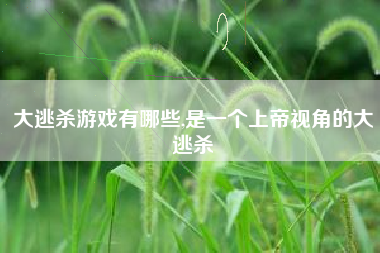 大逃杀游戏有哪些,是一个上帝视角的大逃杀