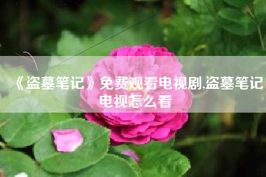 《盗墓笔记》免费观看电视剧,盗墓笔记电视怎么看