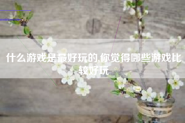 什么游戏是最好玩的,你觉得哪些游戏比较好玩