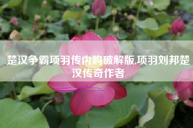 楚汉争霸项羽传内购破解版,项羽刘邦楚汉传奇作者