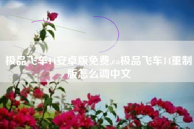 极品飞车14安卓版免费,ea极品飞车14重制版怎么调中文