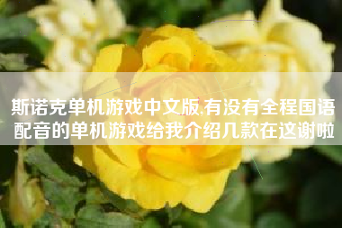 斯诺克单机游戏中文版,有没有全程国语配音的单机游戏给我介绍几款在这谢啦