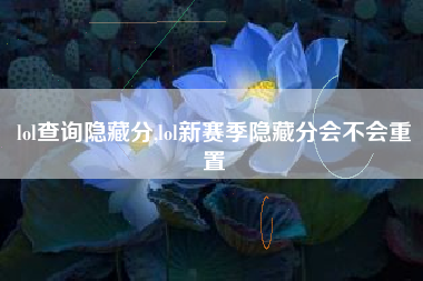 lol查询隐藏分,lol新赛季隐藏分会不会重置