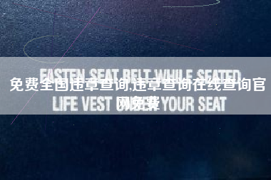 免费全国违章查询,违章查询在线查询官网免费