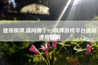 提现棋牌,请问哪个923棋牌游戏平台提现速度快啊