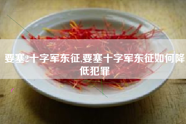 要塞2十字军东征,要塞十字军东征如何降低犯罪