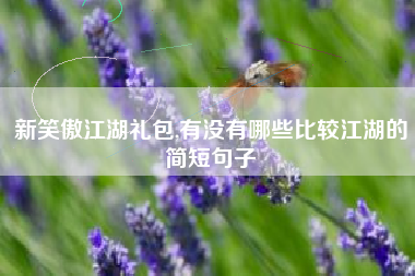 新笑傲江湖礼包,有没有哪些比较江湖的简短句子