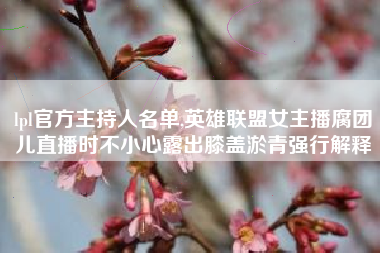 lpl官方主持人名单,英雄联盟女主播腐团儿直播时不小心露出膝盖淤青强行解释