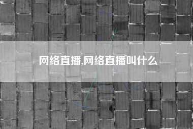 网络直播,网络直播叫什么