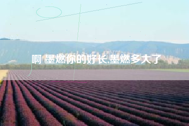 啊 墨燃你的好长,墨燃多大了