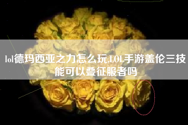 lol德玛西亚之力怎么玩,LOL手游盖伦三技能可以叠征服者吗