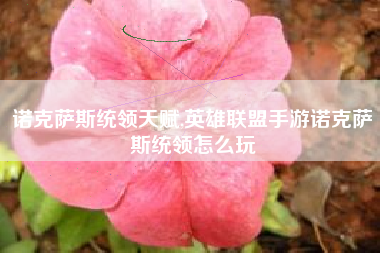 诺克萨斯统领天赋,英雄联盟手游诺克萨斯统领怎么玩