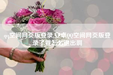 qq空间网页版登录,安卓QQ空间网页版登录了要怎么退出啊