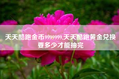 天天酷跑金币9999999,天天酷跑黄金兑换要多少才能抽完