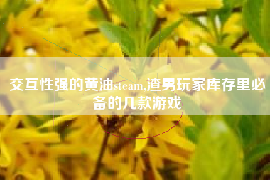 交互性强的黄油steam,渣男玩家库存里必备的几款游戏