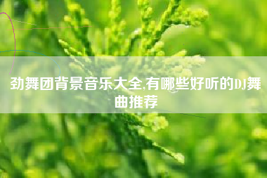 劲舞团背景音乐大全,有哪些好听的DJ舞曲推荐