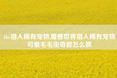 tbc猎人稀有宠物,魔兽世界猎人稀有宠物可爱毛毛虫奇碧怎么抓